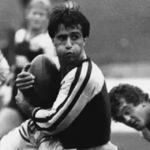 Paul Younane playing rugby in his youth